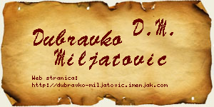 Dubravko Miljatović vizit kartica